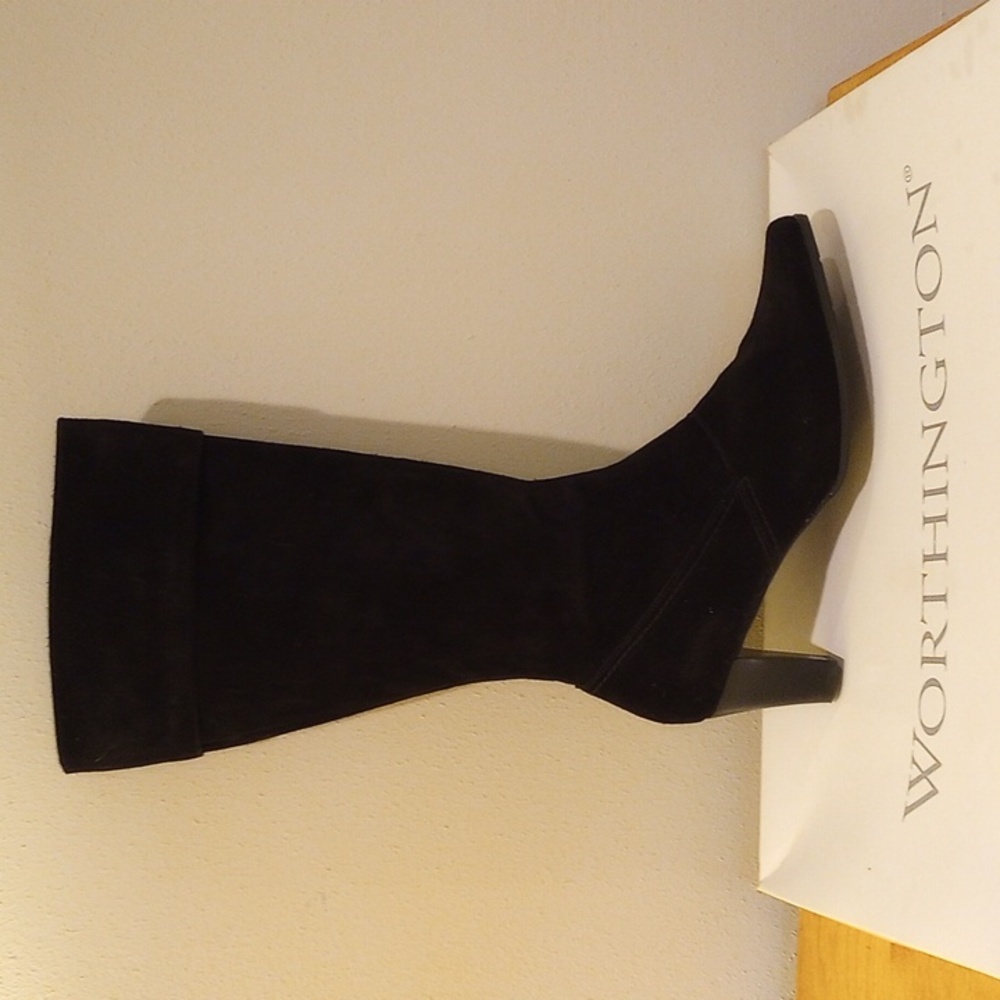 Worthington Black Suede Boots 3"